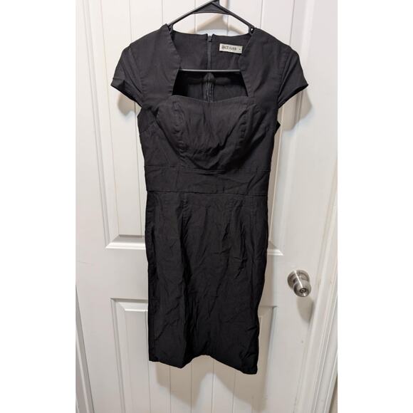 Grace Karin Vintage Cap Sleeve Bodycon Black Dress Size M Cocktail Business - Picture 1 of 8